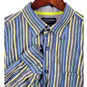 Casa Moda‎ XXL Mens Shirt Authentic Trademark Striped Relaxed Feeling
